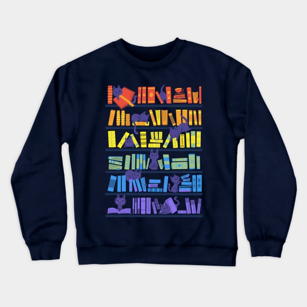 Library Kittens Crewneck Sweatshirt by TaylorRoss1